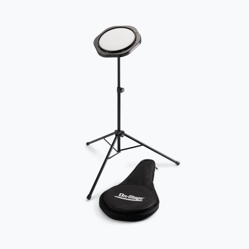 On-Stage DFP5500 Drum Practice Pad with Stand and Bag