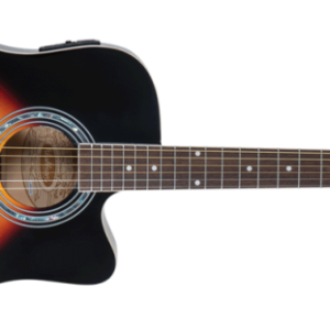 Washburn WA90CEVSB Dreadnought Acoustic Electric Guitar. Tobacco Burst
