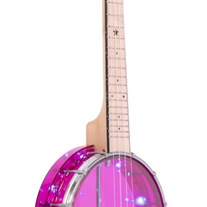 Lightup Little Gem (Amethyst): See-Through Banjo-Ukulele with Lights and Bag
